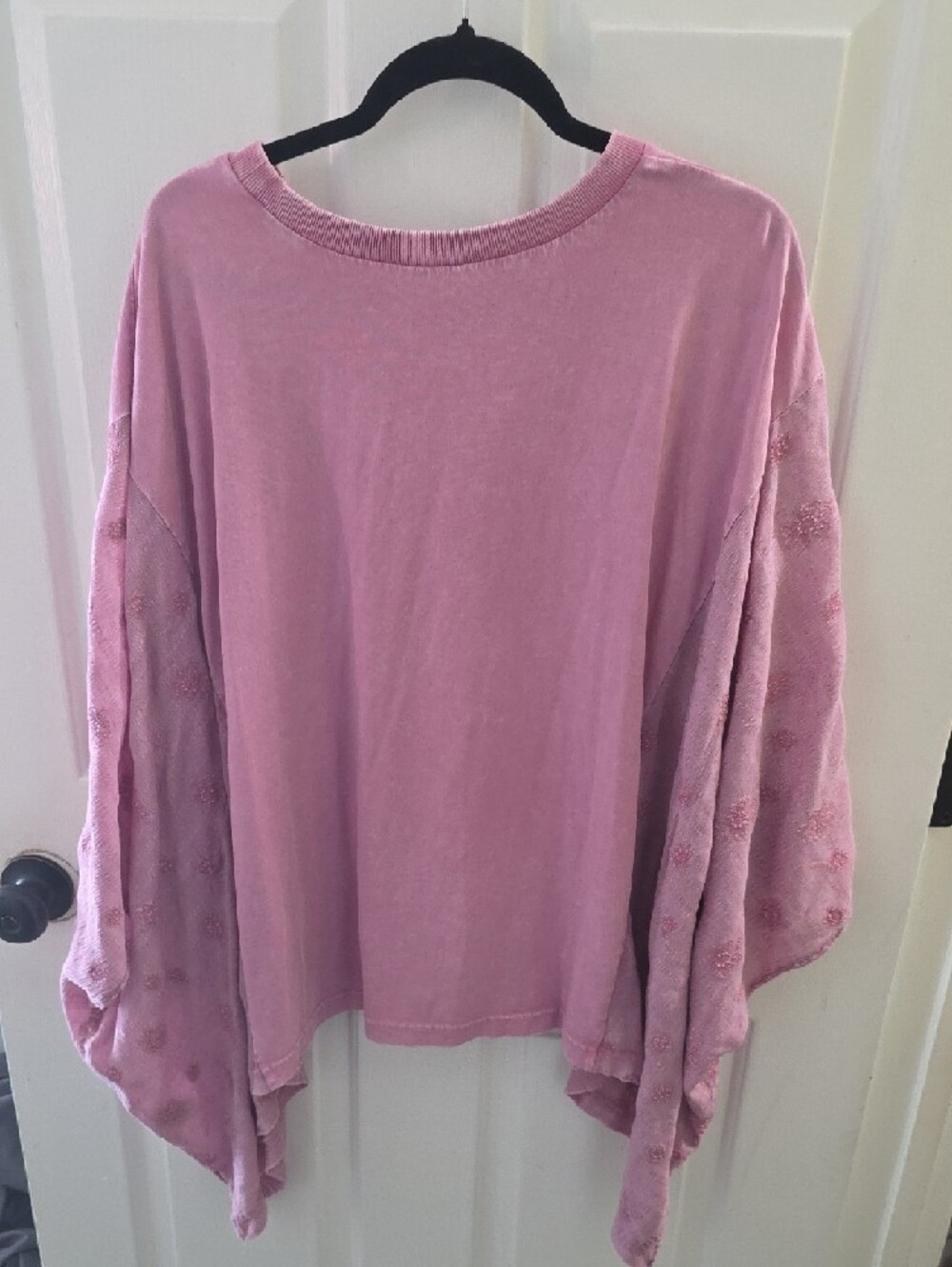 easel Faded Pink Oversized Peace Sign Pullover - Picture 3 of 3